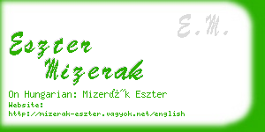 eszter mizerak business card